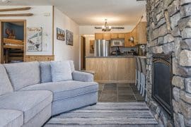 Relax in this 2 bed/2 bath private suite with private hot tub, gas fireplace, work desk, in-suite laundry, EV Charger, and even pet-friendly. Backs right onto the Alpine Meadows Chair for great ski-in and out access, close to the village too.