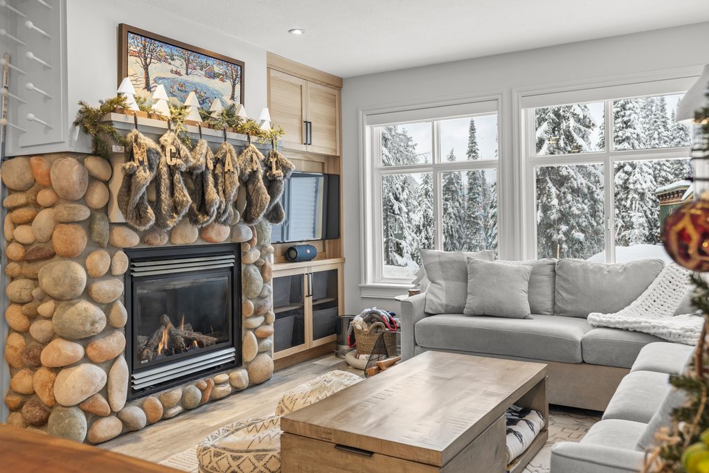 Living Room - Gas Fireplace and TV